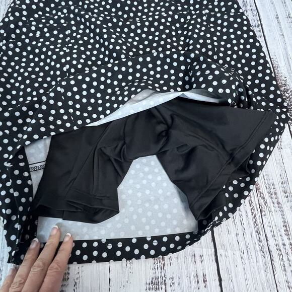 Chico's Zenergy Skirt Skort size 4/0 Black White Polka Dot Minnie Mouse Disney - Picture 3 of 9